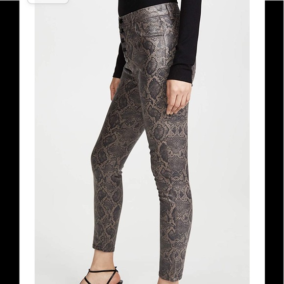 J Brand Denim - NWOT! - J BRAND ‘LILLIE’ High-Rise Coated Boa Snakeskin Skinny Jeans